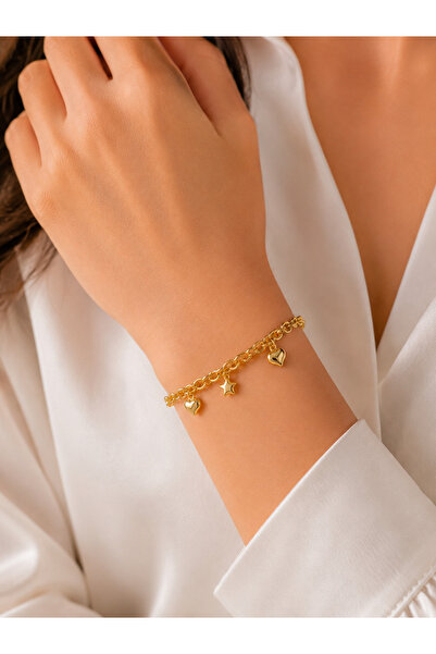 Belasso Xuping Heart and Star Charm Women's Bracelet
