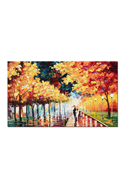 artnova Ръчно рисувана картина на влюбени, Нашето вечерче, 100x60см маслена к...