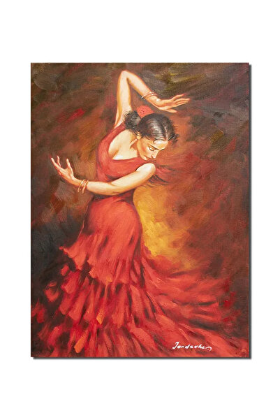 artnova Tablou dansatoarea de flamenco pictat manual, 70x50cm pictura ulei pe...