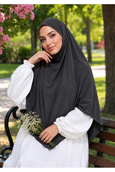 AHRAR tesettür Practical Medium Size Sandy Sufle Scarf - Needle-Free Hijab fo...