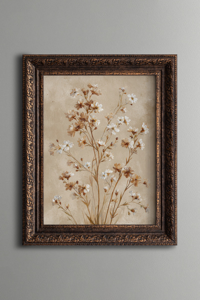 epiqart Wild Flowers - Vintage Patterned Painting - Thick Model