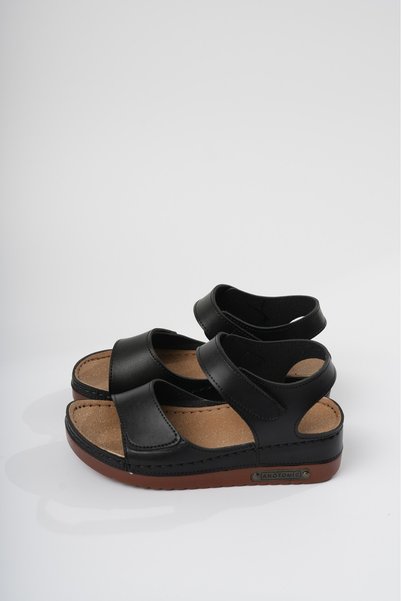 DOGİYE 2002 Black Colored Velcro Heeled Sandals