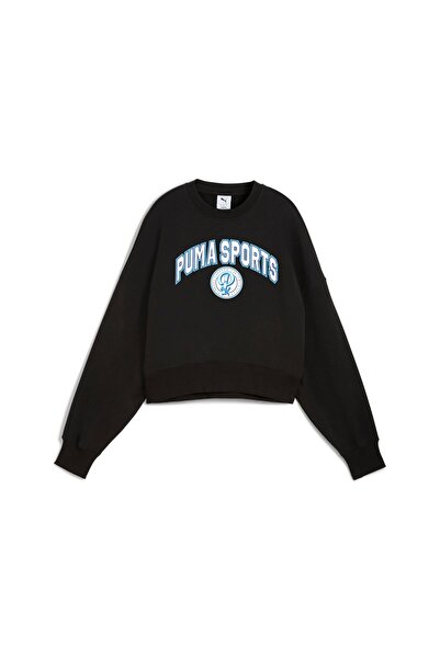 Puma Wardrobe ESSENTIALS سويت شيرت نسائي واسع القصة من سبورتس ليجاسي
