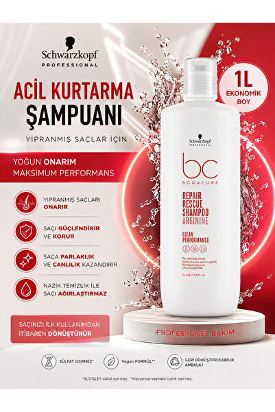 Bonacure Bc Clean Repair Rescue Repairing and Strengthening Shampoo for Damag...