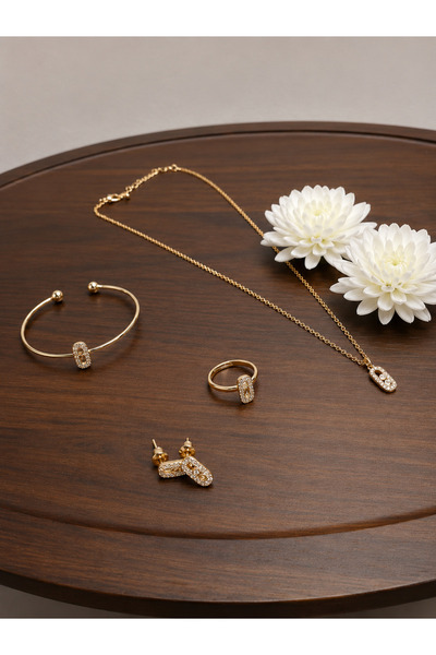 stainles steel Luxury and Elegant Gold Color Stainless Steel Children's Acces...