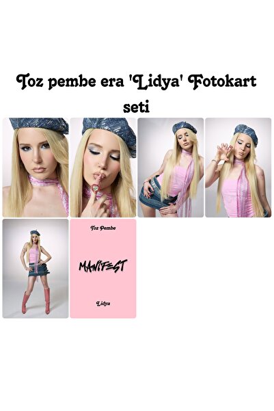 Sntay Manifestgirls fotokart seti Toz pembe era 'Lidya' Fotokart seti