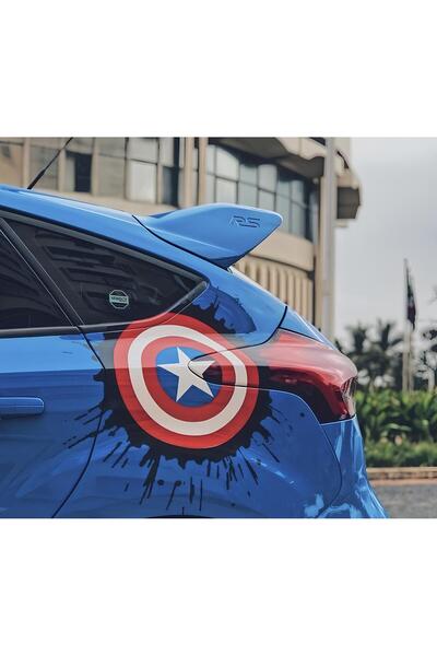 NET REKLAM Captain America Shield Car Sticker 40 cm |   Car Body Trunk Glass ...