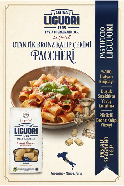 LIGUORI Paccheri İtalyan Makarna 500 Gr.