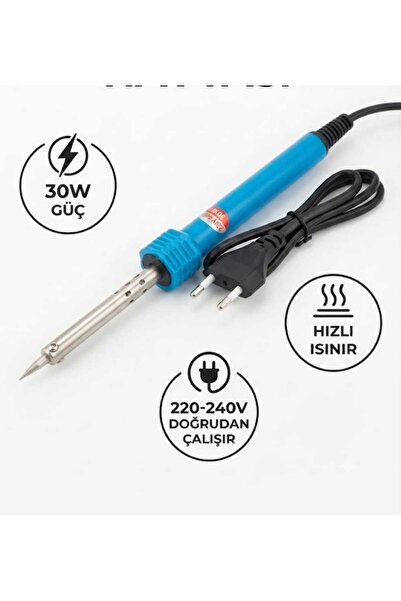 Duen 30W Lehim Havya Makinesi - 220V-240V Elektronik Lehimleme Cihazı( antistatik cımbız hediyeli)