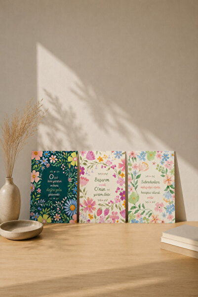 Muslim Walk Beyla – Ayet Meali – 3’lü İslami Çerçevesiz Poster Seti