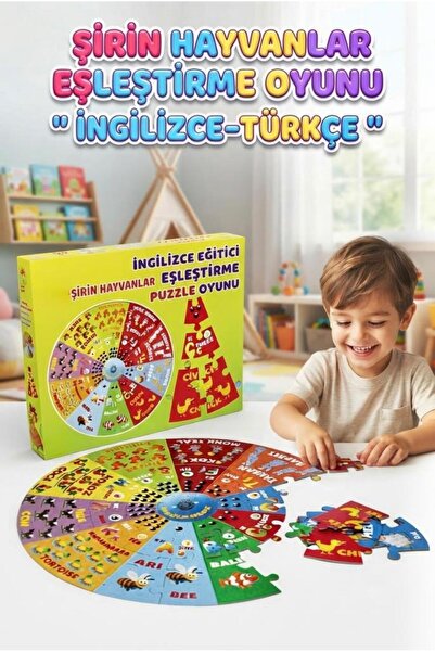 Tıfıl Toys Küçük Dahiler İçin İngilizce Eşleştirme Oyunu: 41 Parça Eğitici Öğ...