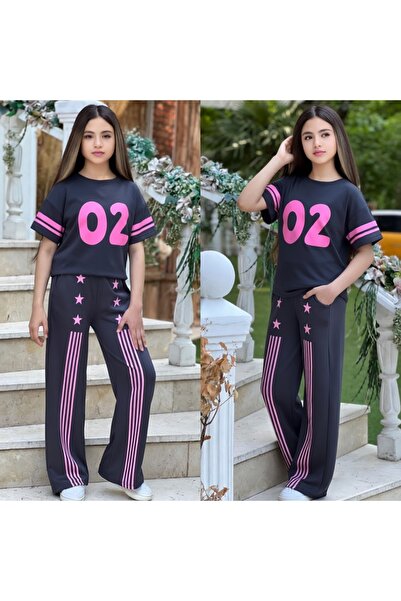 Ütk kids Girl's and Teenager's 2-Piece Palazzo Modal Set