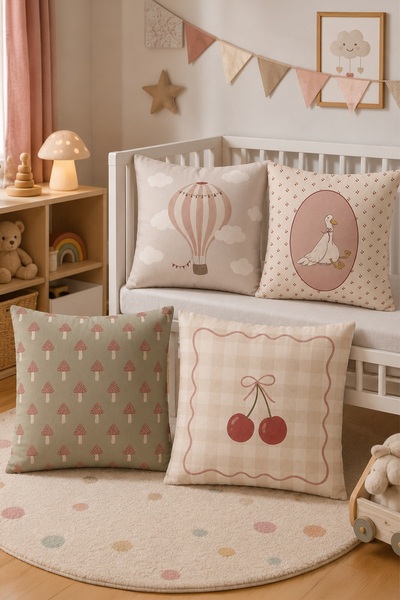 EVPANYA Abstract Duck Patterned 4-Piece Children's and Baby Pillowcase Set
