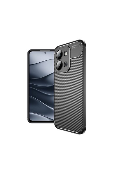 Generic Brand Xiaomi Redmi 15C 4g Case Carbon Look Silicone with Camera Prote...