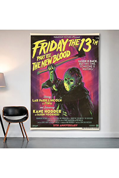 Geek Cultcha Friday the 13th Jason Voorhees Duvar Örtüsü Duvar Halısı Birinci...