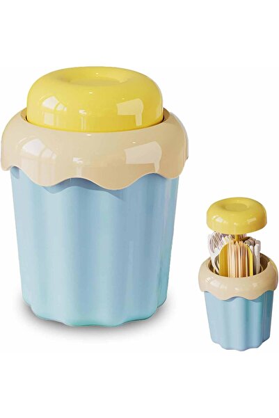 Arabest Compartmentalized Toothpick Dispenser,Push-Style Holder,Desktop Stora...