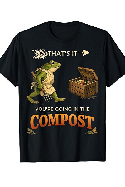 12 HERTZ Compost Your Enemies Frog T Shirt 100% Cotton 180g Unisex Funny Gard...