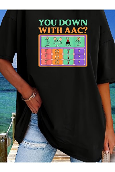 En22 تي شيرت برقبة مستديرة مناسب للملابس الكاجوال لمستخدمي وداعمي AAC، للجنسي...