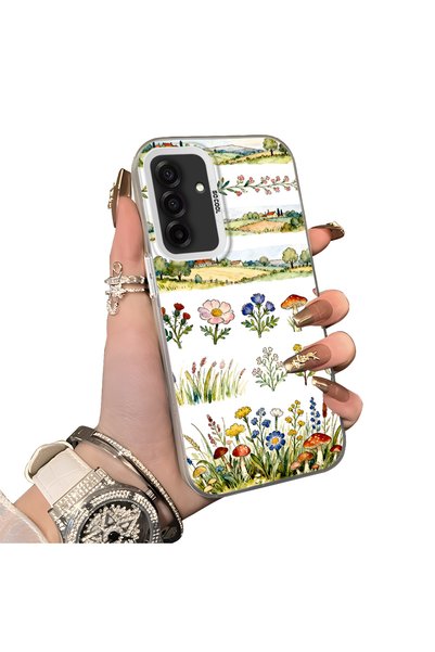 Hontinga Samsung Galaxy A26 Compatible Silicone Edge Hard Back Case Couple Ph...