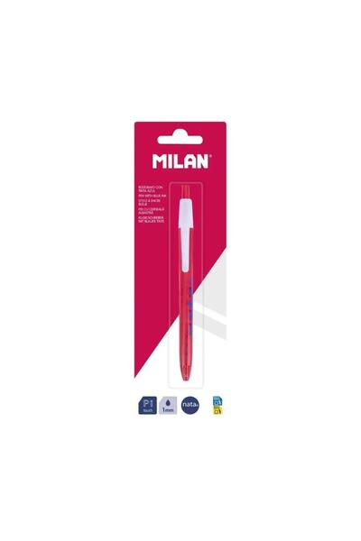 Milan Pix Nata 624, cerneala albastra 1 mm, carcasa roz