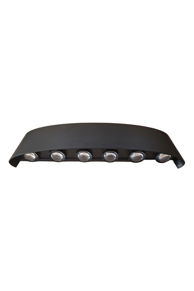 YBOSHOP Aplica LED perete 12W, lumina calda 3000K, IP65, aluminiu negru, inte...