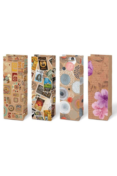 OEM Punga cadou MFP kraft multicolor 12.5x36.5x9cm set
