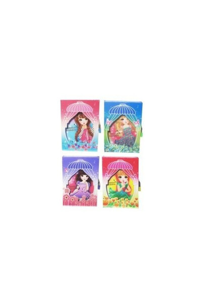 Swede Agenda cu coperta tare multicolor cu lacat 16x21cm