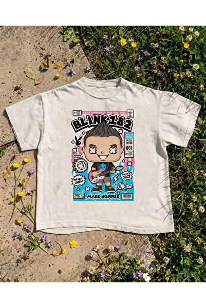 Grafftee Clothing Μπλουζάκι Mark Hoppus Blink 182 με στάμπα, unisex, oversized