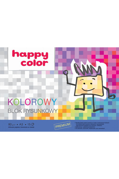 GDD Hartie glasata Happy Color, A3, 15 coli, Multicolor