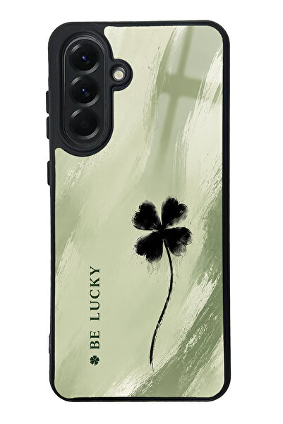 Spoyi Samsung A56 Sage Lucky Clover Tasarımlı Glossy Telefon Kılıfı