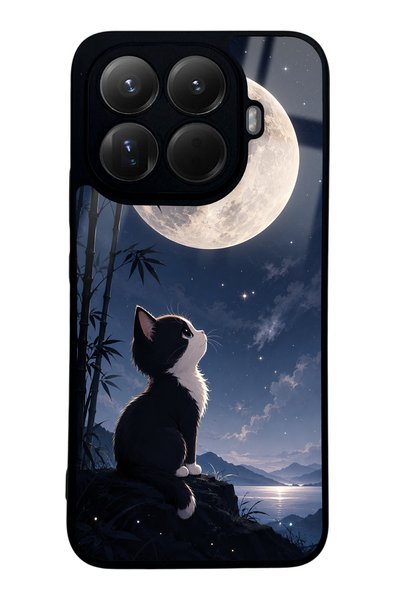 Spoyi حافظة هاتف Xiaomi Mi 15T Pro Moon Guardian Kitty بتصميم لامع