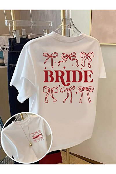 cesita Bride to Be Printed Cotton White T-Shirt T-Shirt