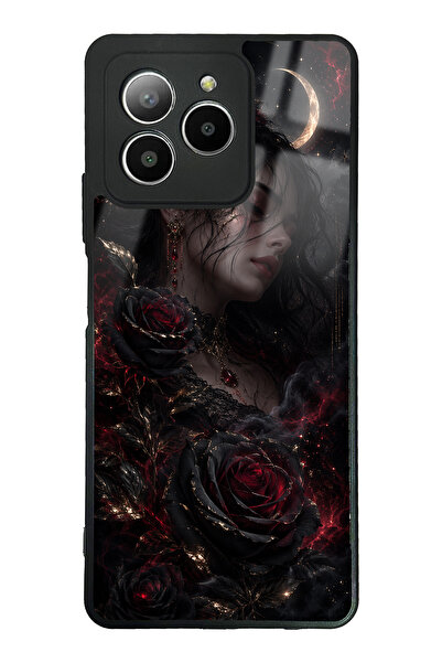 Spoyi Omix X7 Crimson Moon Rose Tasarımlı Glossy Telefon Kılıfı