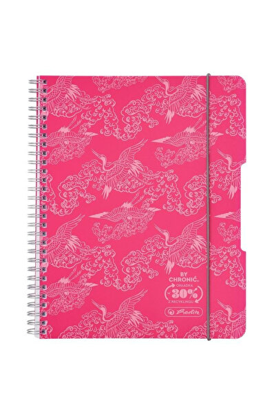 Herlitz Caiet spiralat / caiet cu spirala PP A5, 80 foi, in carouri, coperta ...