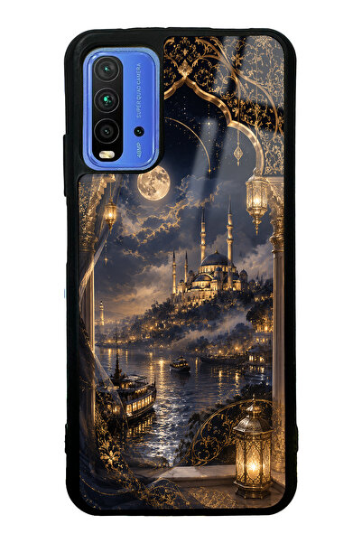 Spoyi Xiaomi Redmi 9T Midnight Bosphorus Tasarımlı Glossy Telefon Kılıfı