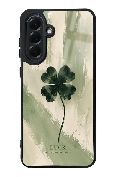 Spoyi Samsung A56 Lucky Sage Clover Tasarımlı Glossy Telefon Kılıfı