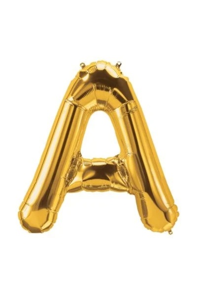 Baloane Vesele Balon Folie Litera A Gold 40 cm LTR6-A
