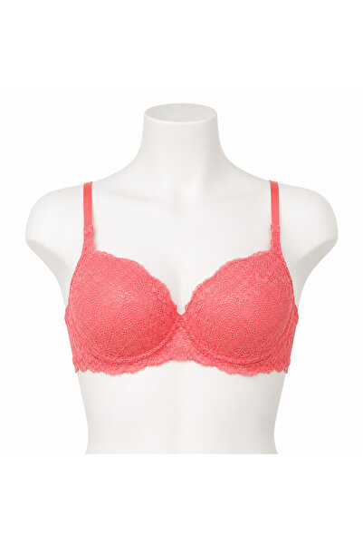 Generic Lace Bra with Padded Cups and Adjustable Straps, Size 50 |   Soft and...