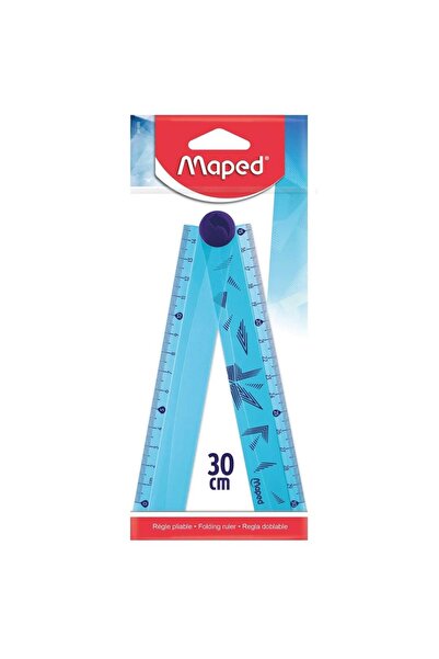 Maped Rigla Arctic, pliabila, 30 cm extinsa, compacta 15 cm pliata, Multicolo...