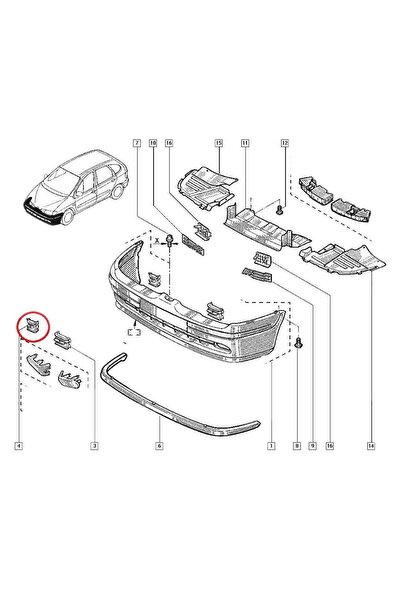 RapidAuto Grila bara fara Renault Scenic , Megane 1, capac original partea dr...