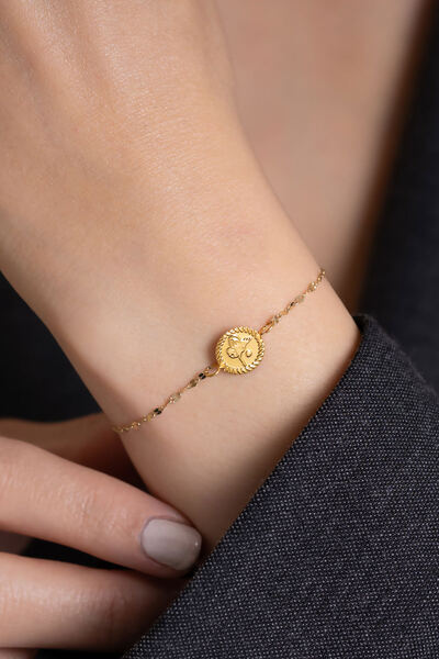 Bayar Gold 14 Ayar Altın Tuğra Aynalı Zincir Bileklik 1,6 mm