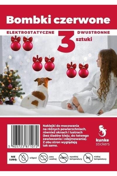Kunke Ornamente electrostatice, Kunke, Folie, Roz, 3 buc.