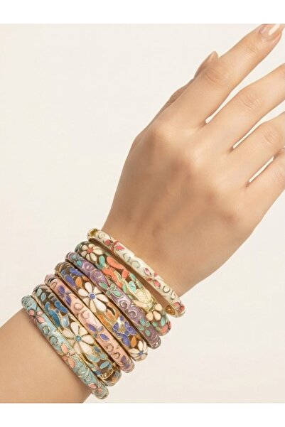 KAYANCLICK Klazanie Floral Engraved Stainless Steel Bracelets