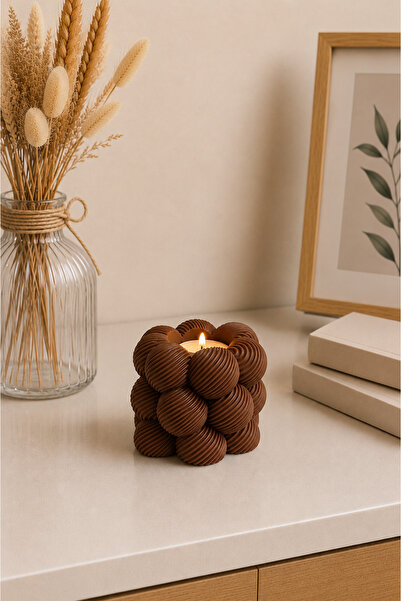 3D BASKI EVRENİ Dağ Teknoloji Bubble 3D Baskı Dekoratif Mumluk | Tealight Mum...