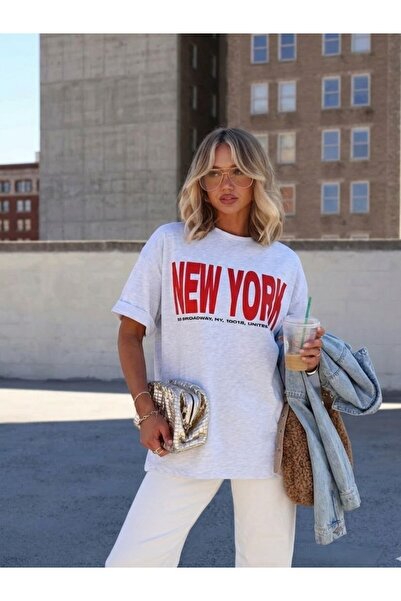 DENİKK Trend Oversize Washed Vintage Effect Retro Short Sleeve T-Shirt