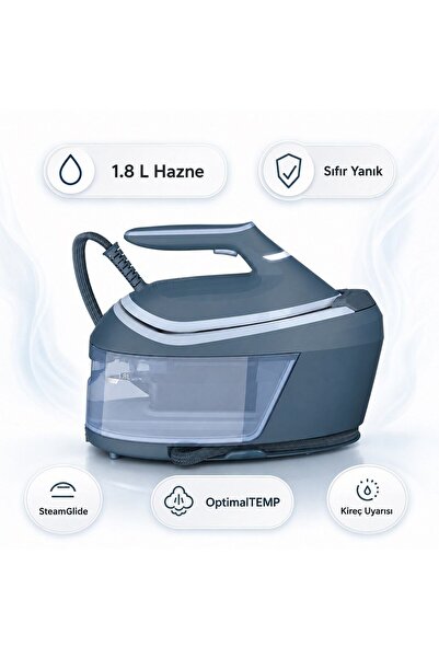 Philips PerfectCare Kompakt Buhar Kazanlı Ütü 8 Bar | 2400 W, 550 g Şok Buhar...