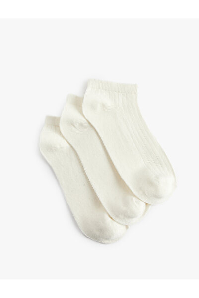 Koton Textured 3-Piece Booties Socks Set