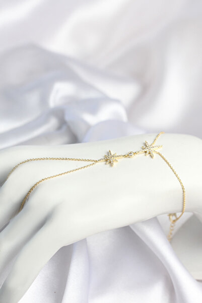 OGHAMAY Brass Gold Color Pole Star Model Zircon Stone Shahmeran