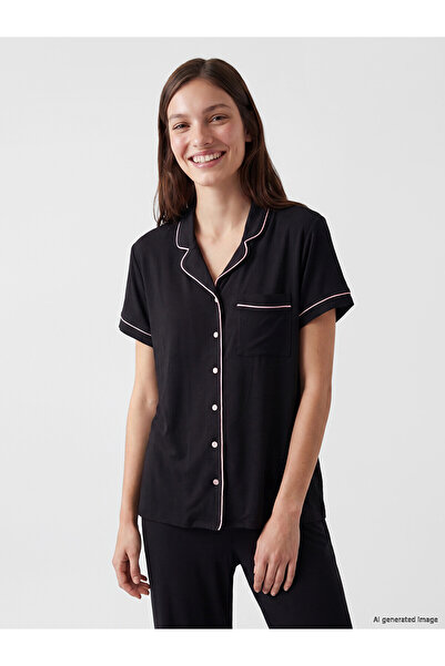 LC Waikiki Peak New Season Shirt Collar Women's Pajama Set