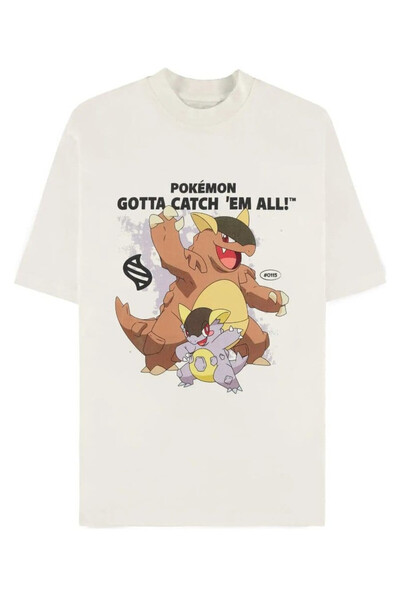 DIFUZED Tricou barbati, Difuzed, Pokemon, Mega Kangaskhan, alb, bumbac, M INTL